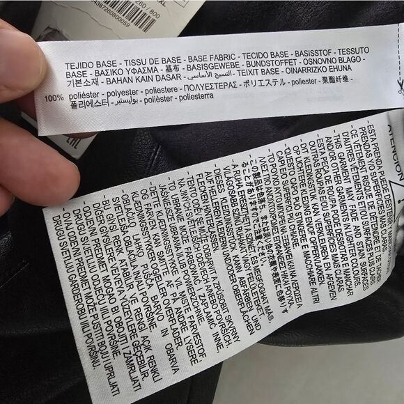 NWT Zara High Rise Faux Leather Leggings Size XL - Picture 6 of 13